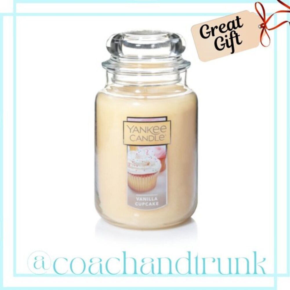22 OZ Yankee Candle Vanilla Cupcake Jar Candle NWT